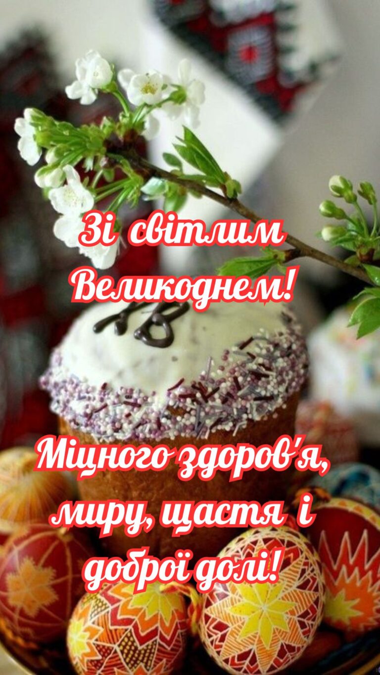 Привітання з Великоднем